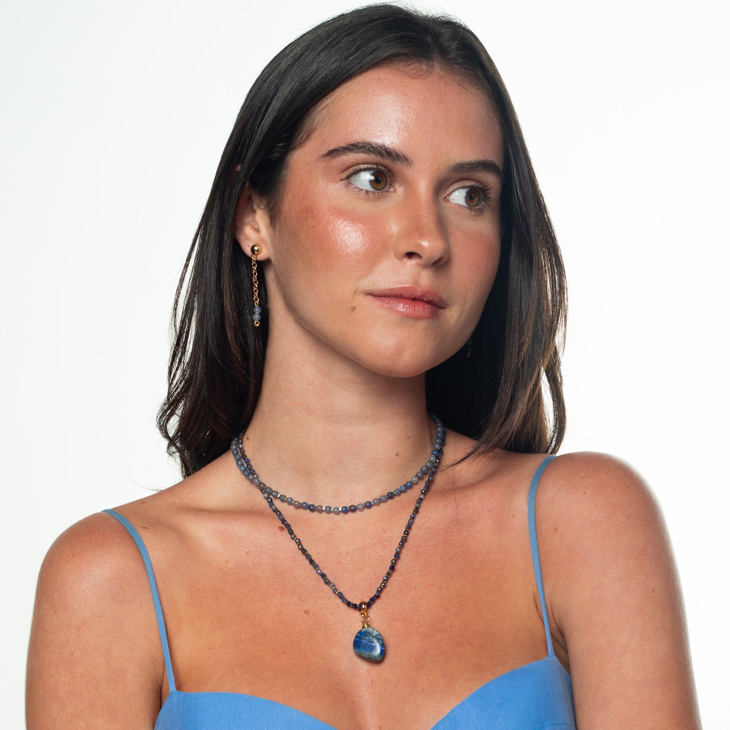 Colar Milagres Aventurina Azul