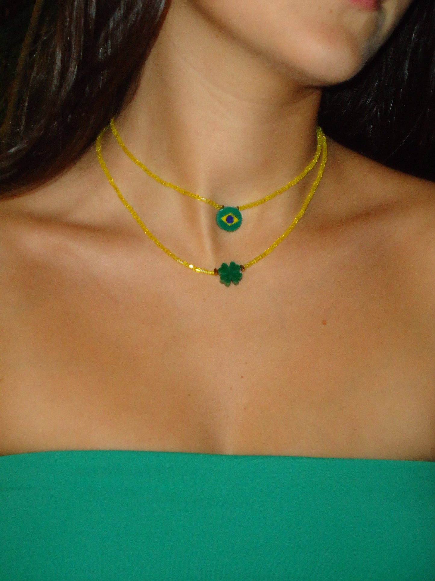 Colar Choker Brasil Core