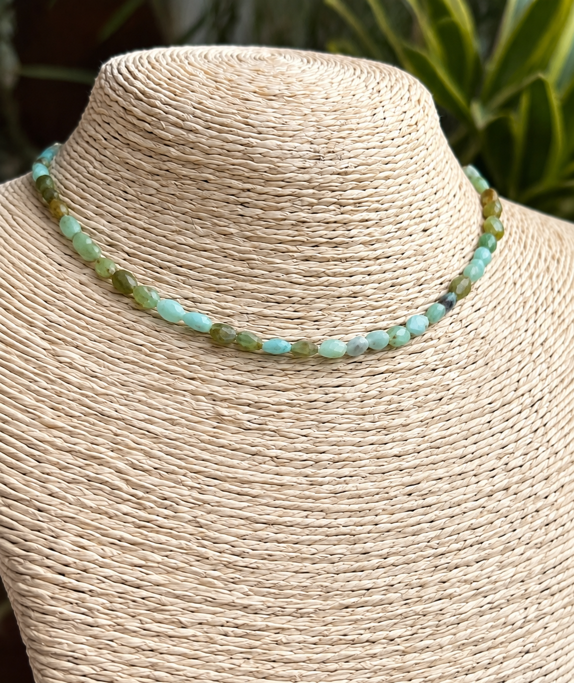 Colar Choker Gotas Amazonitas