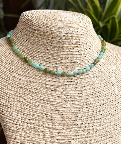 Colar Choker Gotas Amazonitas