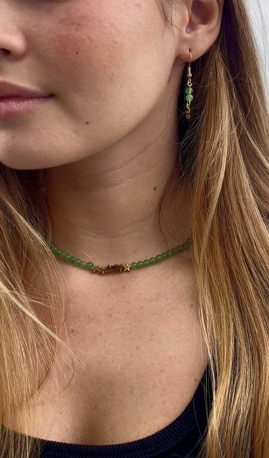 Colar Jade Verde Star