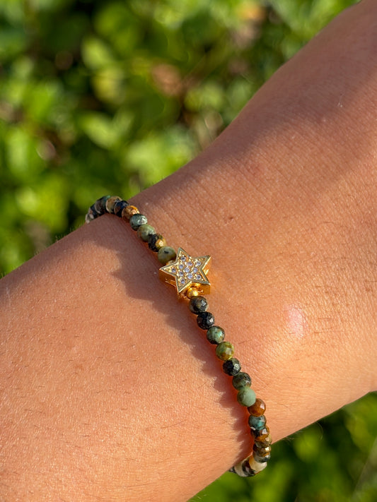 Pulseira Star Turquesa Africana
