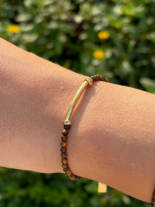Pulseira Entremeio Olho de Tigre
