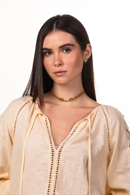 Colar Choker Courinho Western
