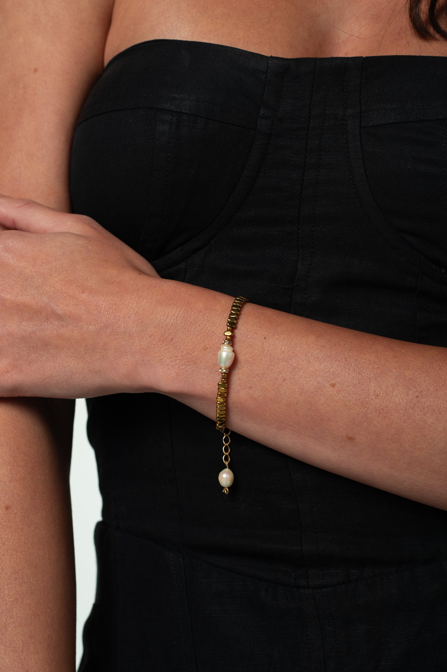 Pulseira Pearl Hematita