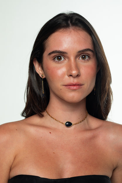 Choker Pingente Estrela Azul