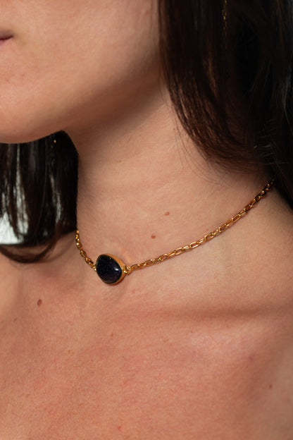 Choker Pingente Estrela Azul