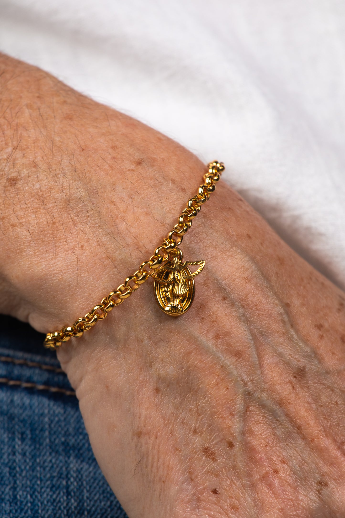 Pulseira Nossa Senhora das Graças Dourada