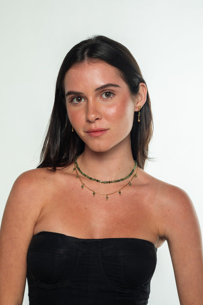 Colar Bolinha Jade Verde