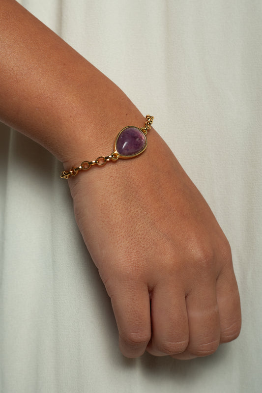 Pulseira Pingente Ametista