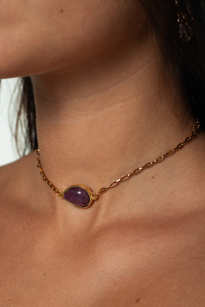 Choker Pingente Ametista